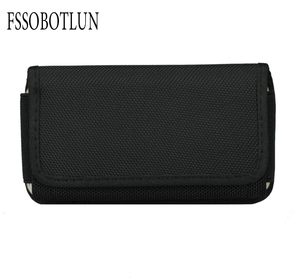Fssobotlun, zwarte nylon horizontale holster heuptas telefoonhoesje voor gome  k1 4g lte 5.2 inch