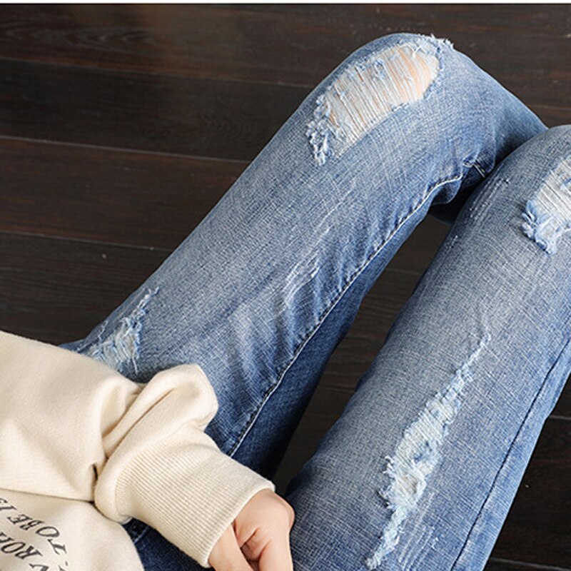 Ankellange bukser ting til gravide gravide jeans sommer graviditetstøj graviditetsbukser 0225