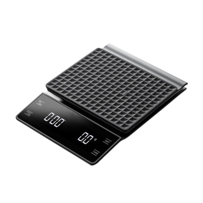 Báscula de café inteligente con temporizador, balanza Digital de cocina, báscula de café por goteo para el hogar, portátil, de precisión, 3KG/0,1g: Black C