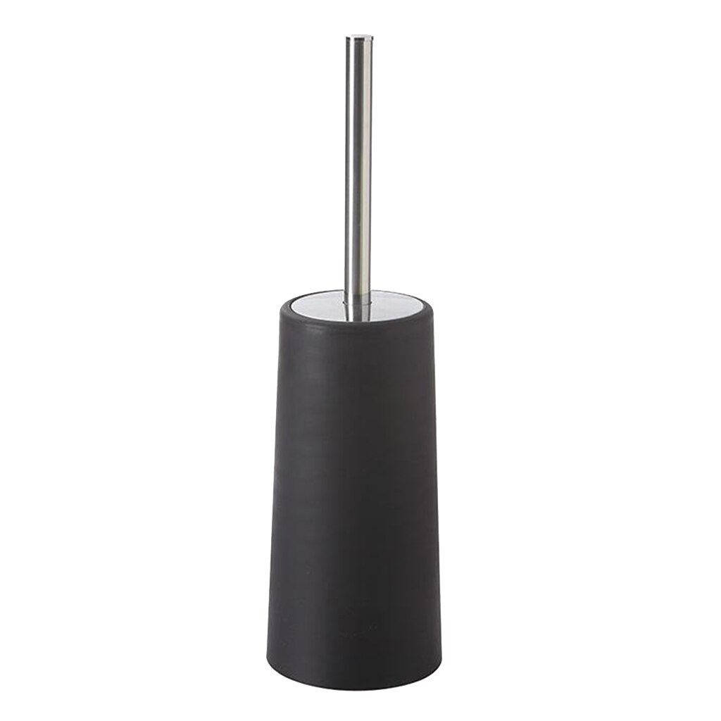 Wc Borstel Houder Set Met Handvat & Deksel Toilet Cleaner Holder Kantoor: Black