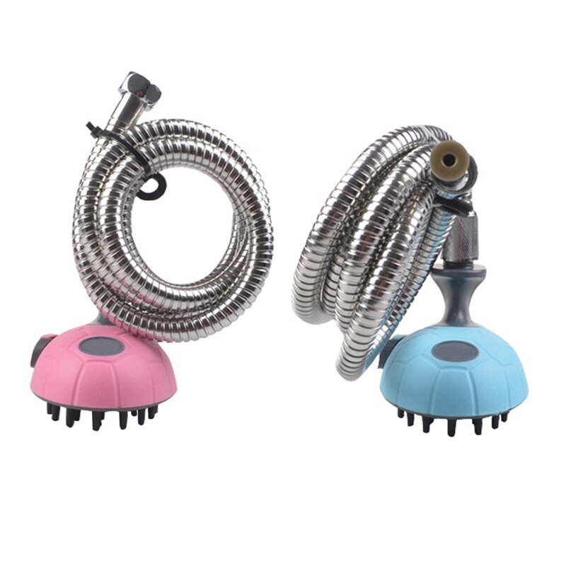 Pet Bathing Tool Comfortable Massager Shower Tools Cleaning Washing Bath Sprayers Hand Massage Dog Long Hose Brush /: Default Title