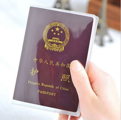 Pvc pasdæksel gennemsigtig pasdæksel klar vandtæt rejsedokumenttaske pasholder: Klar
