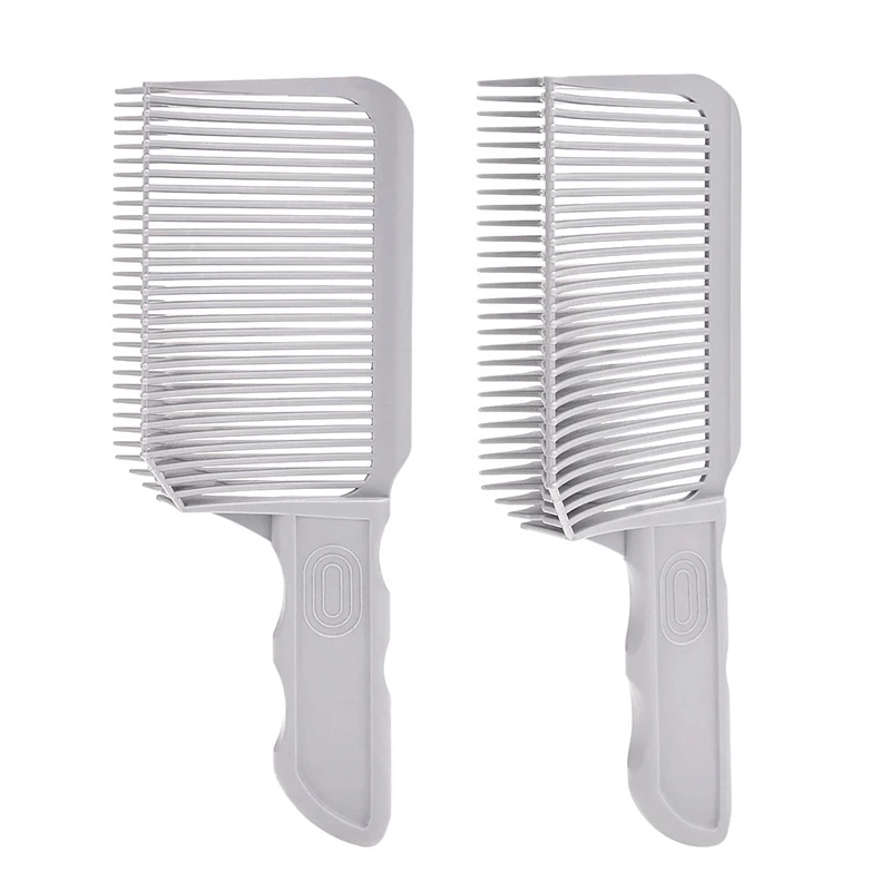 Peine para decoloración, cortadora de peluquero , mezcla plana, peine para cortar cabello para hombres, cepillo para decolorar resistente al calor, herramienta de estilismo de salón: Gris