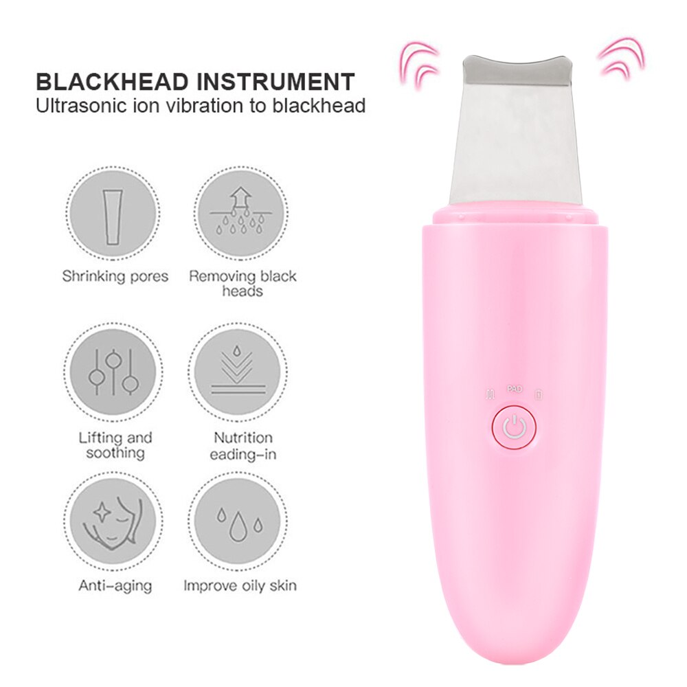 Ultrasonic Exfoliating Machine Blackhead Remover Face Peeling Tools Face Cleaner Skin Scrubber Facial Massage Beauty Instrument