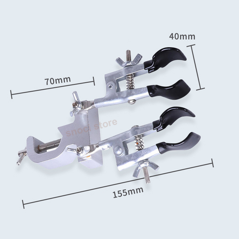 Laboratory Test Tube Clip 2-jaw clamp 4-jaw clips universal clamp condenser tube clamps tubes clamp college school Lab supplies: army green