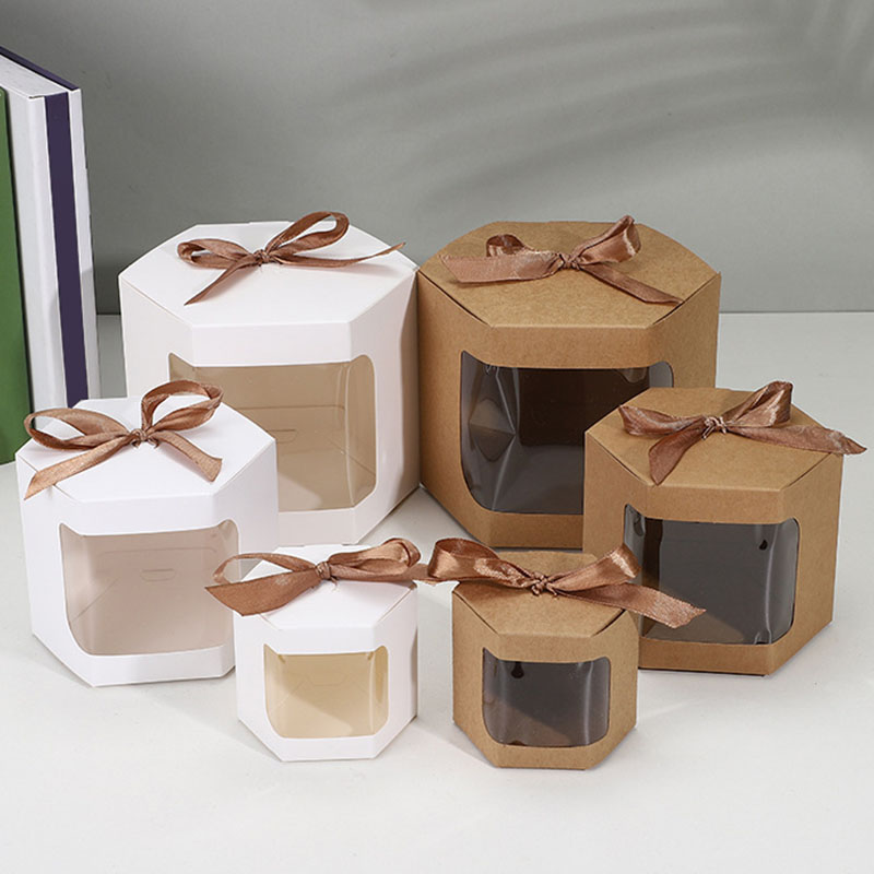 12PCS Multi Size Candy Cookies Boxes Candy Box Kraft Paper Packaging Box Wedding Bag Handmade Packaging Soap Chocolate