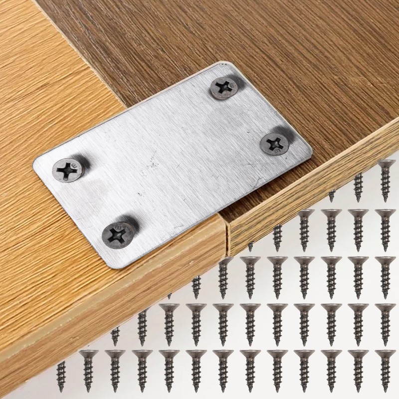 Placa de reparo de dobradiça de aço inoxidável, ferramenta de montagem de dobradiças de móveis para armário, cozinha, porta, placas de fixação, suporte de canto