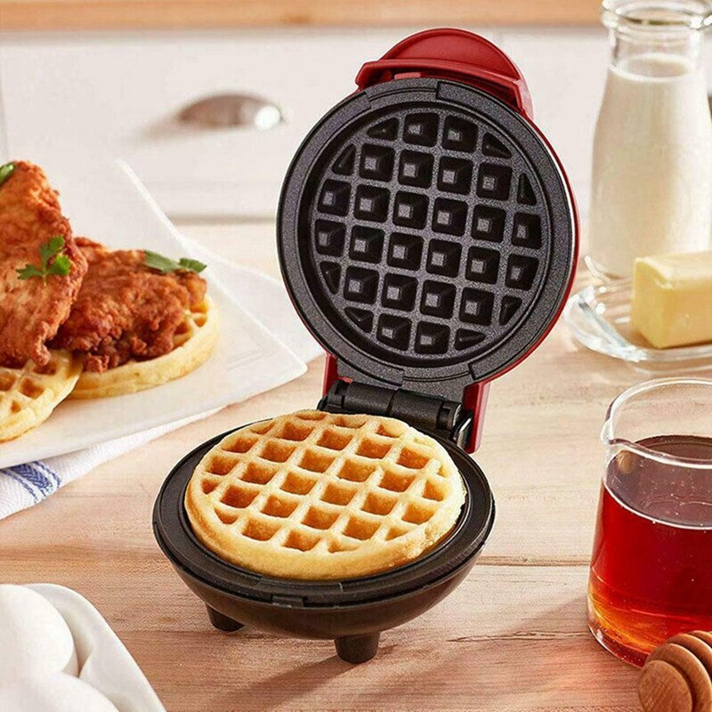 Portable Waffle Maker Pancake Kitchen Breakfast Lunch Mini Waffle Makers Machine US Plug