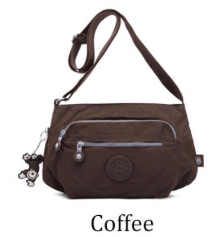 TEGAOTE Luxury Women Messenger Bag Nylon Shoulder Bag Ladies Bolsa Waterproof Travel Bag Women's Crossbody Bag Mochila Feminina: coffee