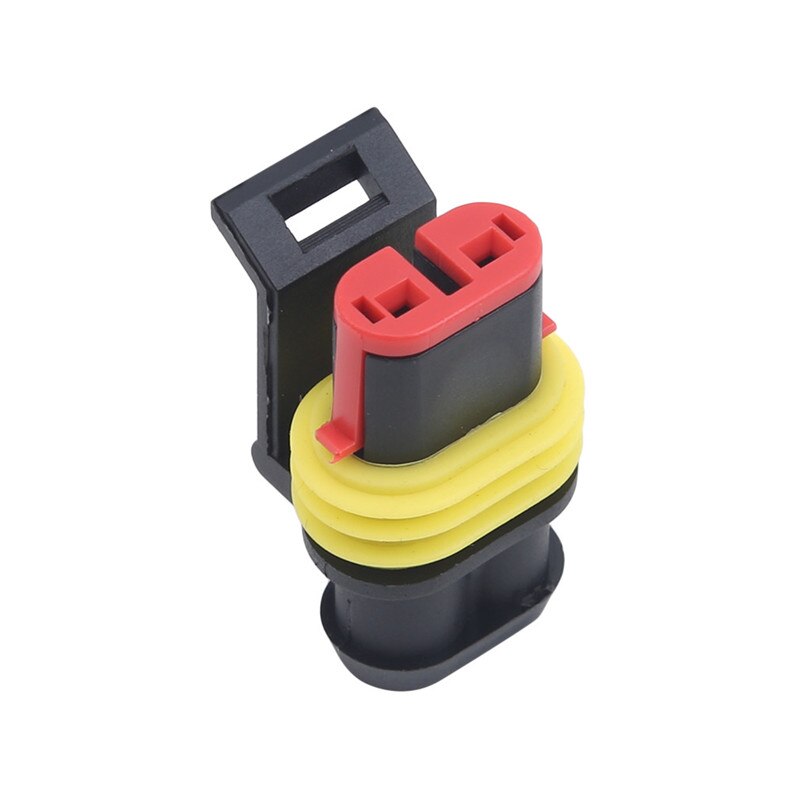 10 Sets Full Waterproof Car Connector 1P, 2P, 3P, 4P Bit Core Connector Terminal Connector Auto Replacement Parts: 2 hole