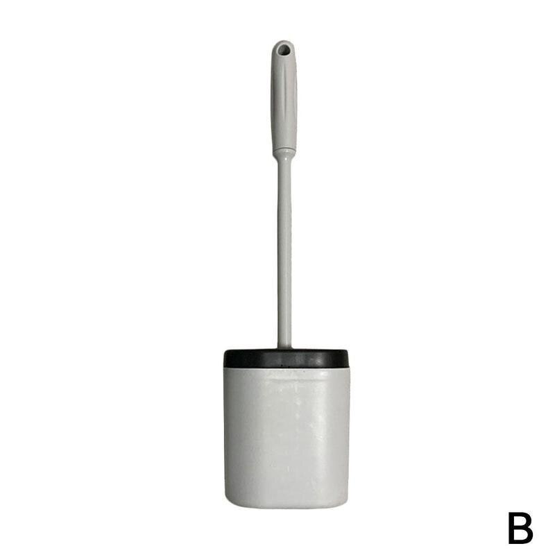 Novelty Silicone Toilet Brush U-shaped Toilet Wall-mounted Brush Cleaning Thermoplastic Bendable Brush Rubber L4J4: B