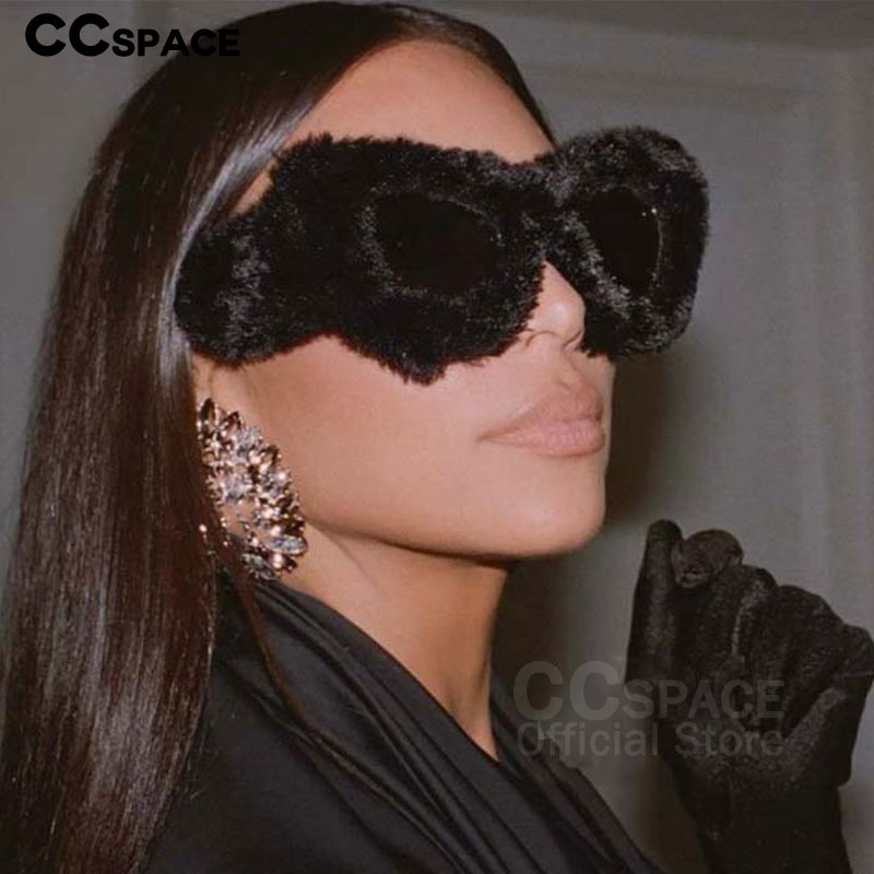Gafas De Sol De ojo De gato para mujer, lentes De terciopelo De piel suave, estilo Punk, a la , UV400, hechas a mano, 54190