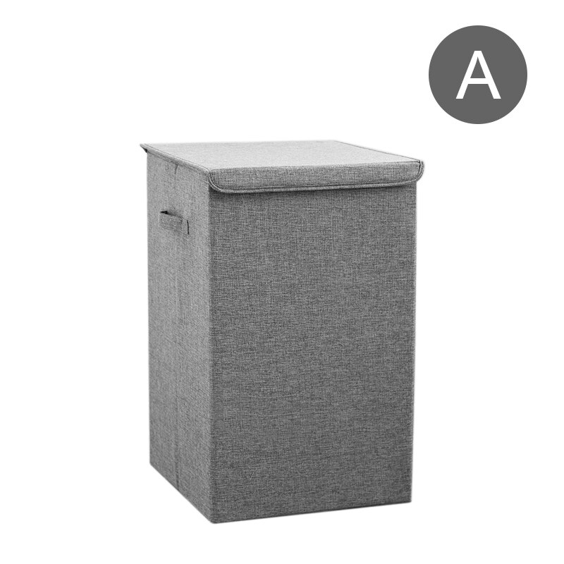 Large Capacity Cotton Linen Laundry Basket Bathroom Dirty Clothes Storage Basket Household Collapsible Waterproof Laundry Hamper: A