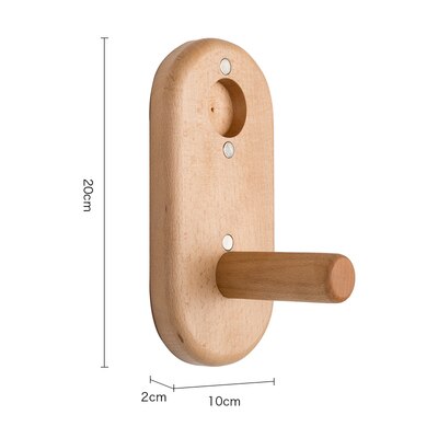 Nordic Wooden Hair Dryer Holder Sundries Wall-mounted Rack Multi-function Bathroom Storage Organizer Home Decoration Accessories: C(Beech)