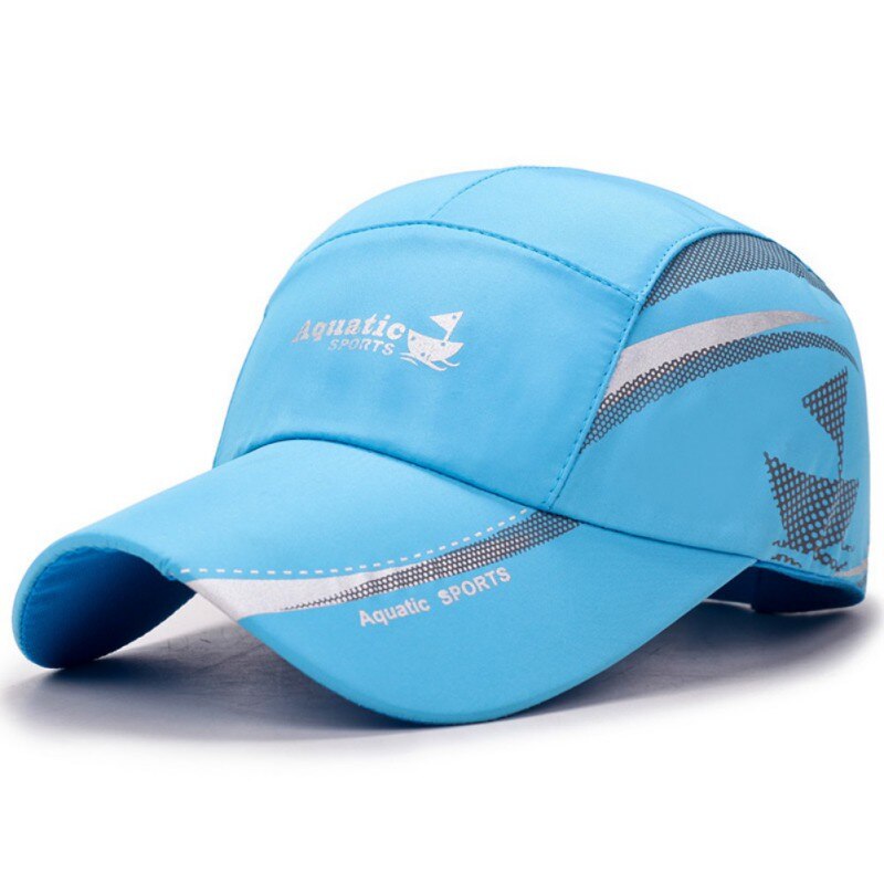 Baseball Cap Quick Dry Waterproof Sport Duck Tongue Cotton Sun Hat Outdoor Space Sportswear: Sky Blue