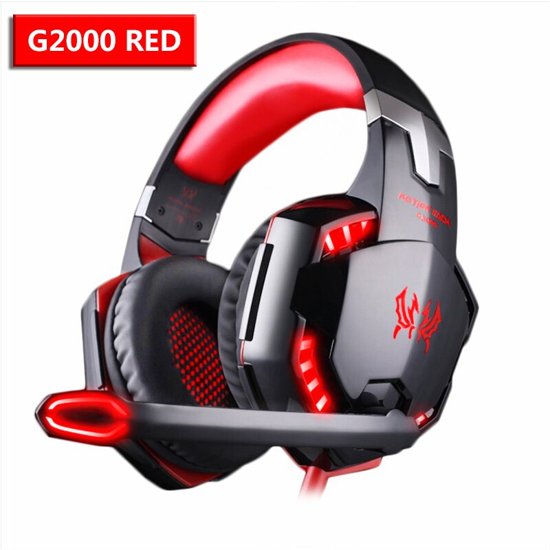 G2000 Hoofd Gemonteerde Bedrade Gaming Headset Stereo Oortelefoon Met Microfoon Passen PS4 PS5 Xbox Voor Telefoon Pc Laptop: G2000 black red