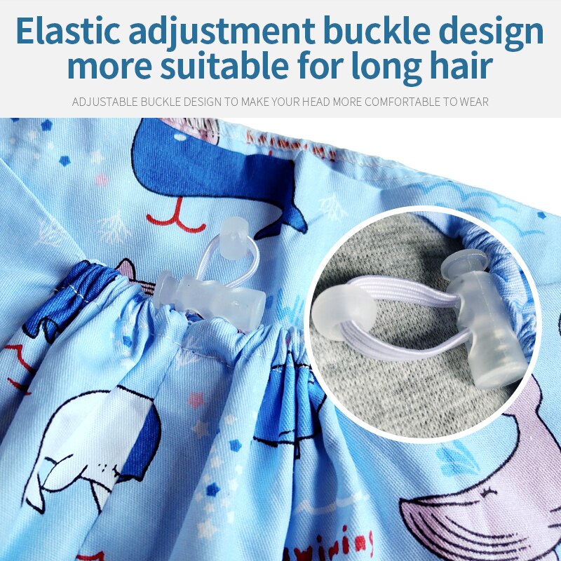 Scrubmuts voor huisdieren, verstelbare elastische gesp, werkmutsen voor voedingsdeskundigen, zweetabsorberend, cartoonprint, veelkleurige scrubmuts