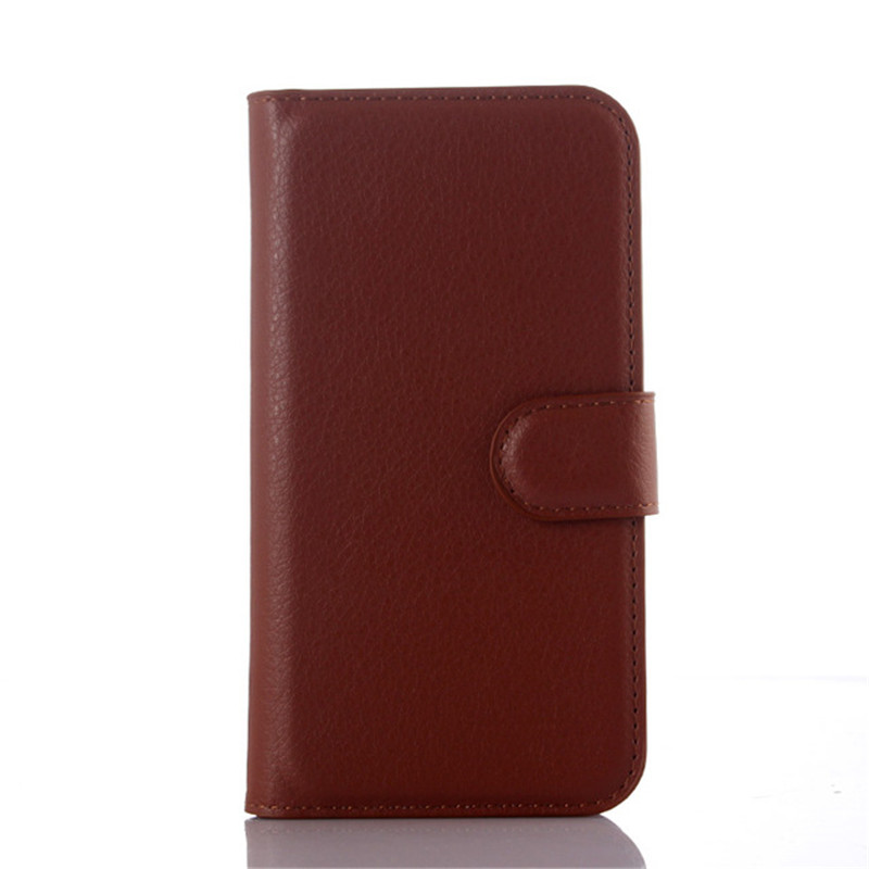 For Huawei SCL-L21 Case Wallet PU Leather Back Cover Phone Case For Huawei Y6 SCL-L21 / Huawei Y6 Lte Case Flip Protective Bag: Brown
