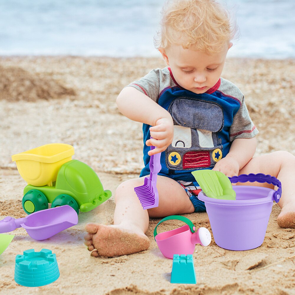 Children Beach Toys Set Sand Digging Tools Portable Beach Bucket Sand Water Toys Great Reusable Shower Toy B99