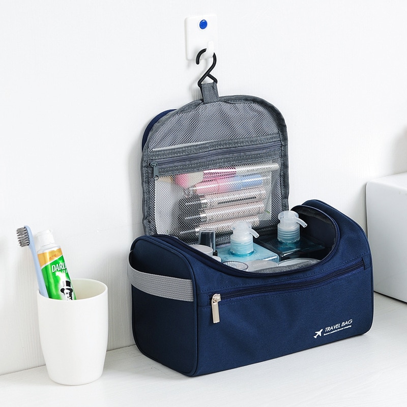 FUDEAM poliestere uomo Business borsa portaoggetti portatile articoli da toeletta organizzatore borsa da viaggio per donna borsa da viaggio impermeabile