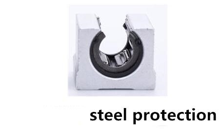 1PCS standard opening linear optical axis slider bearing SBR25UU/dust-proof pressure plate series/copper sleeve/straight circle: Orange