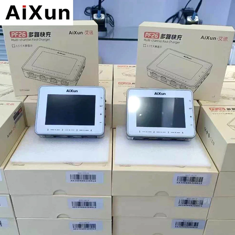 JCID AIXUN PF26 Intelligentes Mehrkanal-Schnellladegerät, 8-Hafen-USB-Digitalanzeige, Blitz QC 3.0, 260 W, SchnellladestationHub
