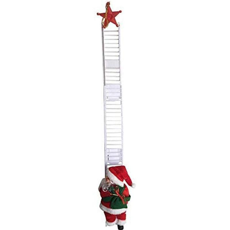 Kerstman Muzikaal Klimtouw Elektrische Klimmende Kerstman met