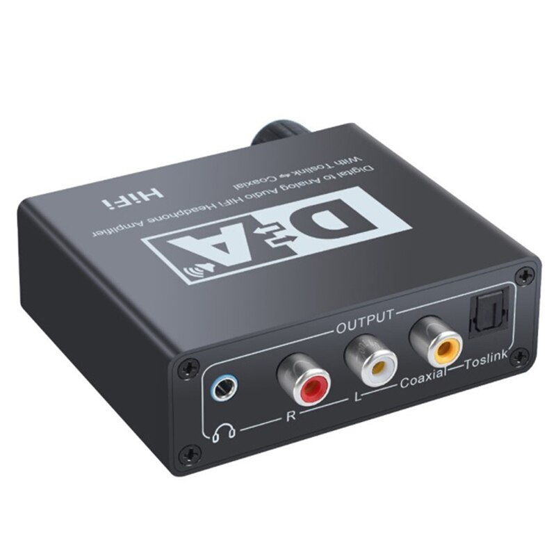 Hifi Amp Digitale Audio Analoog Converter Rca 3.5Mm Hoofdtelefoon Optische Uitgang