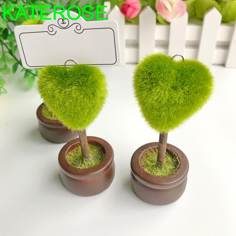 20PCS Wedding Favor Topiary Tree Photo and Place Card Holder Wedding Table Decoration: Heart