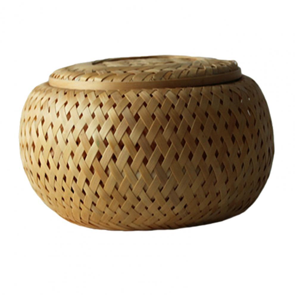 Ancien Panier à Poisson Créel Du New England, Tissé Main En Osier Avec Couvercle En Bois - 23 Cm De Haut