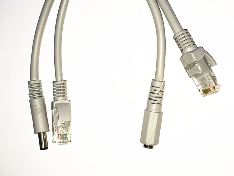 20m/66ft ethernet-kabel  rj45 +  dc power cat 5/ cat -5e forlengelse cctv nettverkskabel lan-kabel for ip kamera nvr system