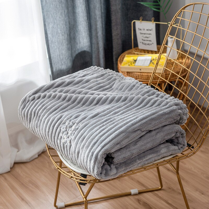 Winter Bed Vlakke Plaat Effen Kleur Zachte Flanellen Deken Warm Plaids Voor Bedden Thow Dekens Grote Maat 230*250cm: Gray