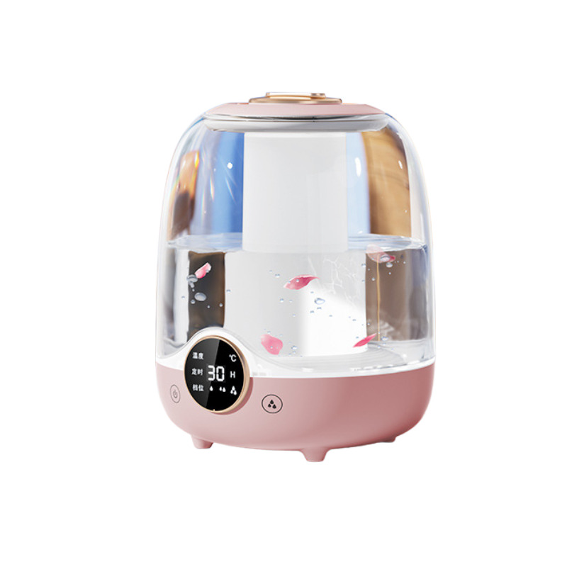 3L dubbele spray luchtbevochtiger verstuiver USB grote capaciteit thuis mute slaapkamer kantoor nachtlampje digitale display luchtbevochtiger: Roze