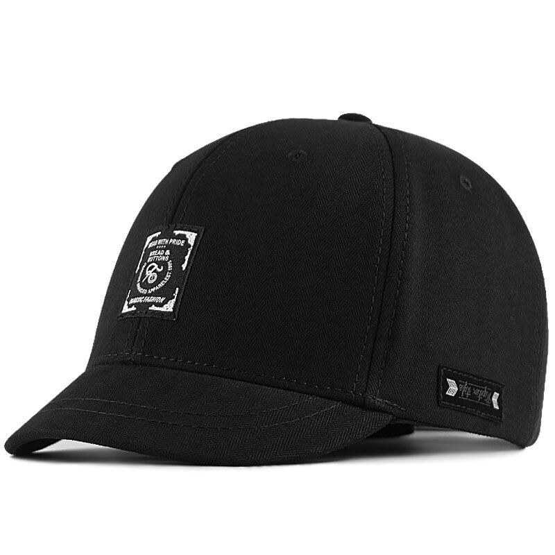 56-61 Cm 62-68 Cm Grote Maat Baseball Cap Mannelijke Lente Zomer En Herfst Katoen Snapback Hoed grote Hoofd Mannen Plus Size Sport Caps: black / 60-68cm