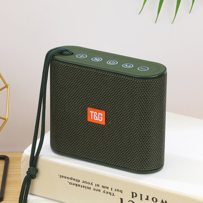 Mini Altoparlante del Bluetooth Portatile Piccolo Colonna Wireless Music Center Subwoofer BoomBox 3DStereo Altoparlanti USB per I Telefoni con TF di FM: ArmyGreen