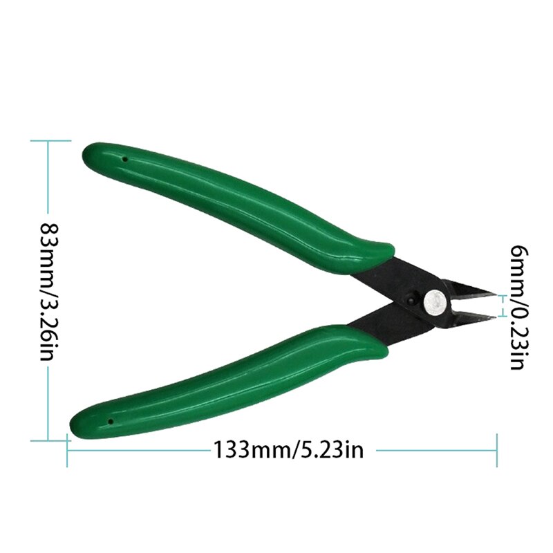 1Pcs Diagonale Tang Wire Cable Cutters Anti-Slip Side Cutters Mini Tang Handgereedschap Diy Tool Model tang