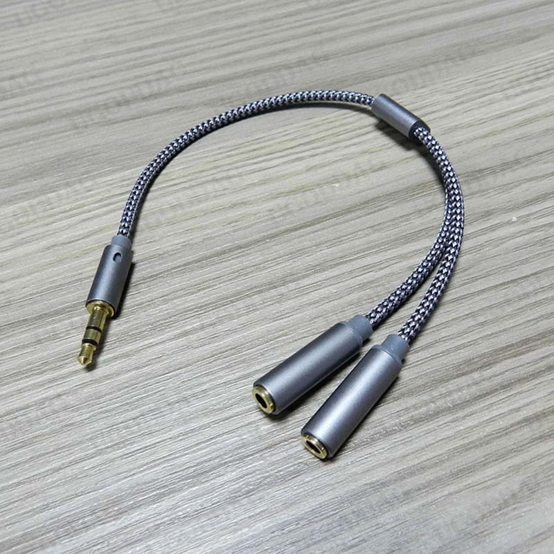 Hoofdtelefoon Splitter 3.5Mm Verlengkabel Audio Stereo Y Splitter 3.5Mm 1 Man Naar 2 Vrouwelijke Splitter