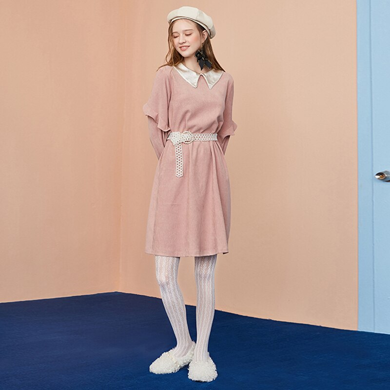 Women Dress Winter With Ruffle 2026.ARTKA Autumn Winter Women Dress Ruffle Lantern Sle... - Vicedeal