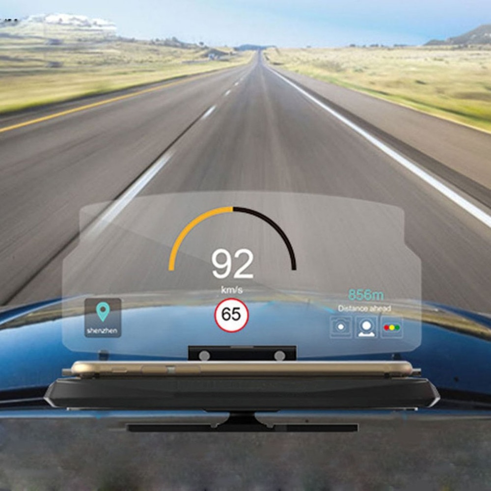 Nouvelle voiture 6.5 pouces HUD écran tête haute affichage voiture sécurité Auto GPS Navigation Mobile support pour téléphone projecteur haute définition réfléchir