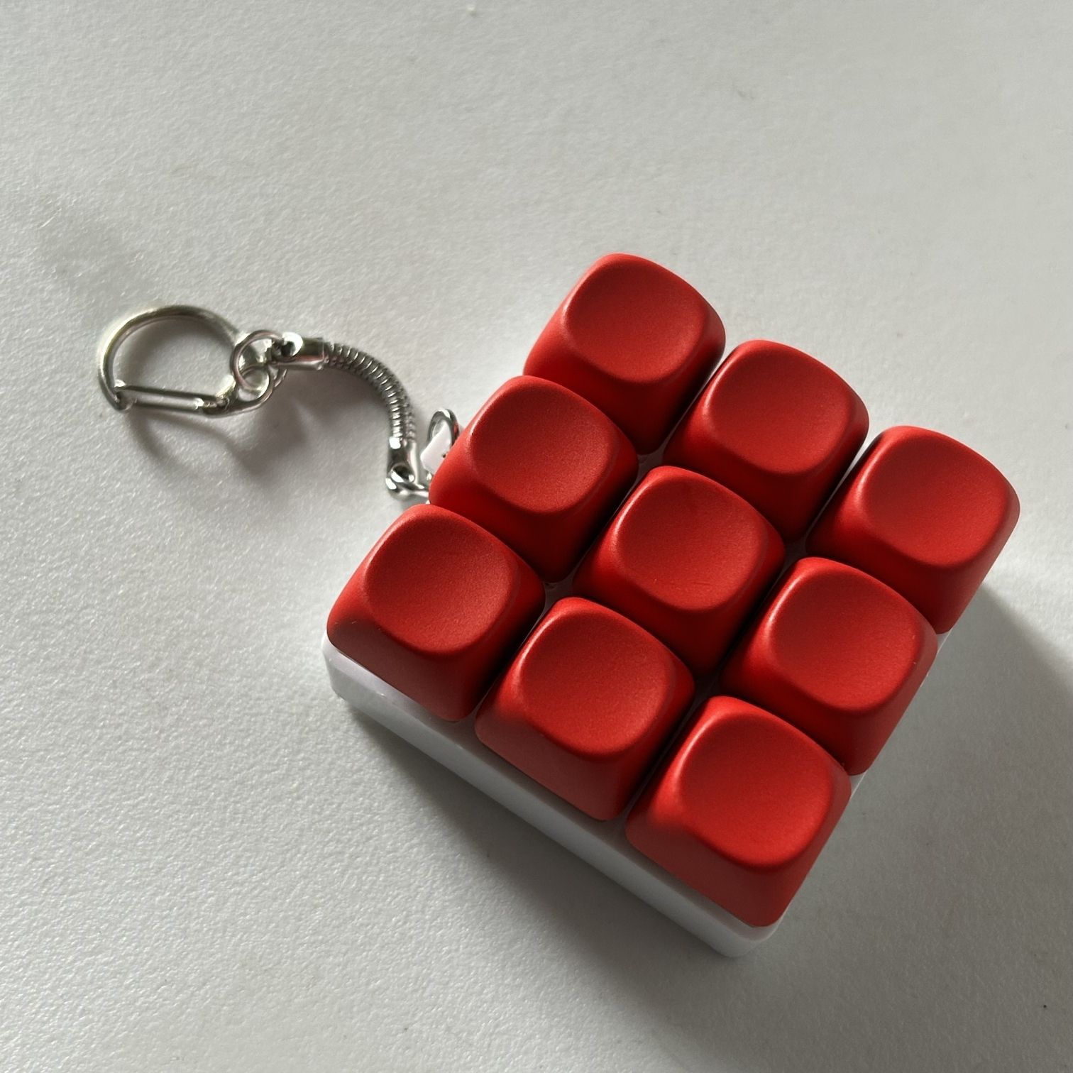 9 touches clavier Fidget jouet relaxant amovible doigt Fidget Clicker porte-clés Portable bricolage bouton doigt Clicker porte-clés