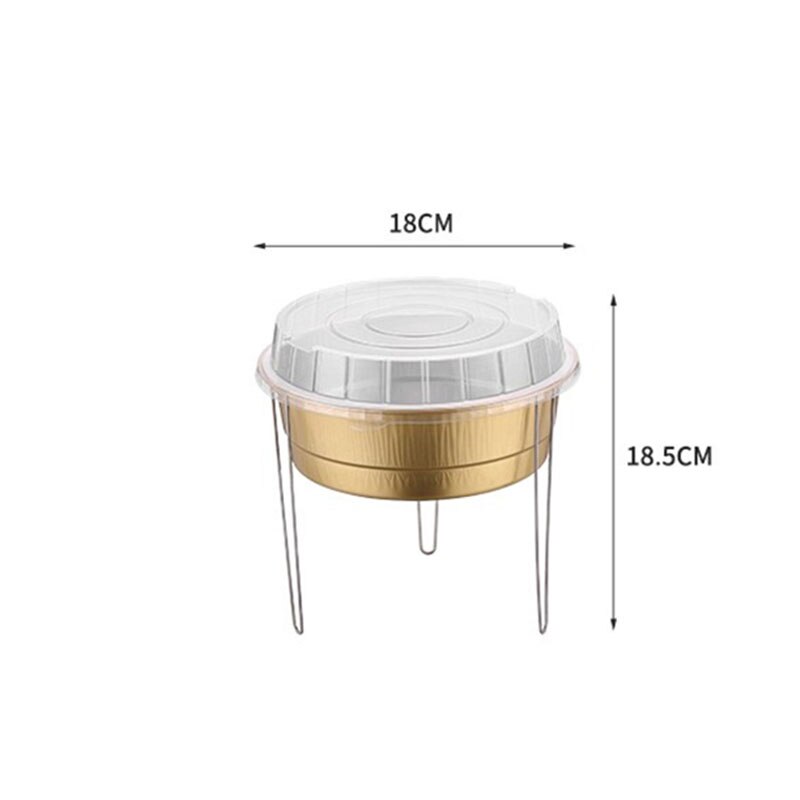 Wegwerp Komfoor Buffet Set Party Serving Kit Afhalen Voedsel Container Aluminium Bowls Hotpot Stand Brandstof Blikjes Kachel Gebruiksvoorwerp