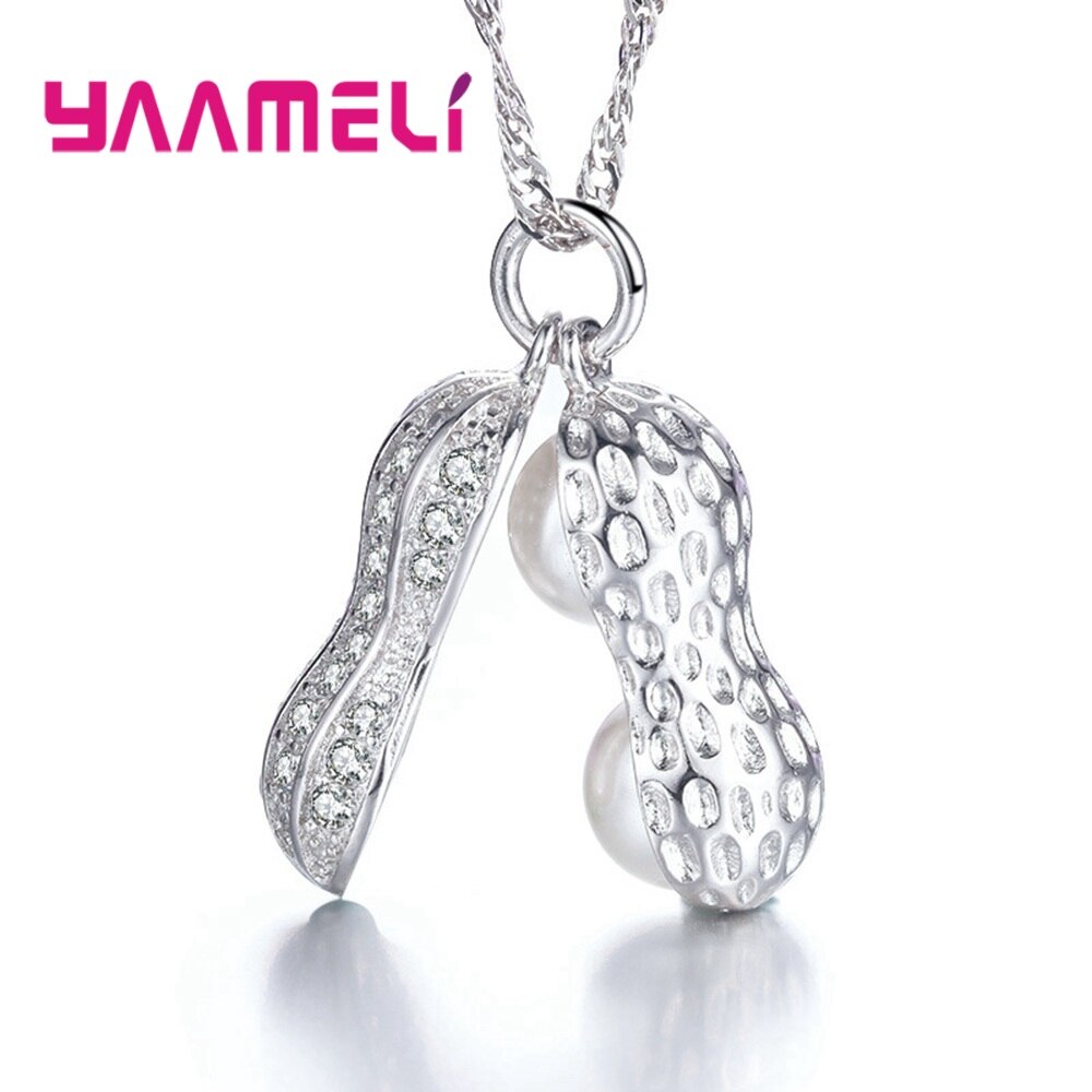 925 halsketten mit anhängern aus sterlingsilber und natürlichen süßwasserperlen in erdnussform, koreanischer schmuck für damen, Datum-Datierung