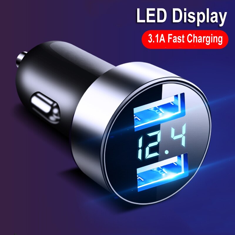 Chargeur de voiture 5G double USB 3.1A, charge rapide, adaptateur de téléphone, pour Samsung A32 A52 A72 A12 A42, iPhone X XR XS 7 8 Xiaomi