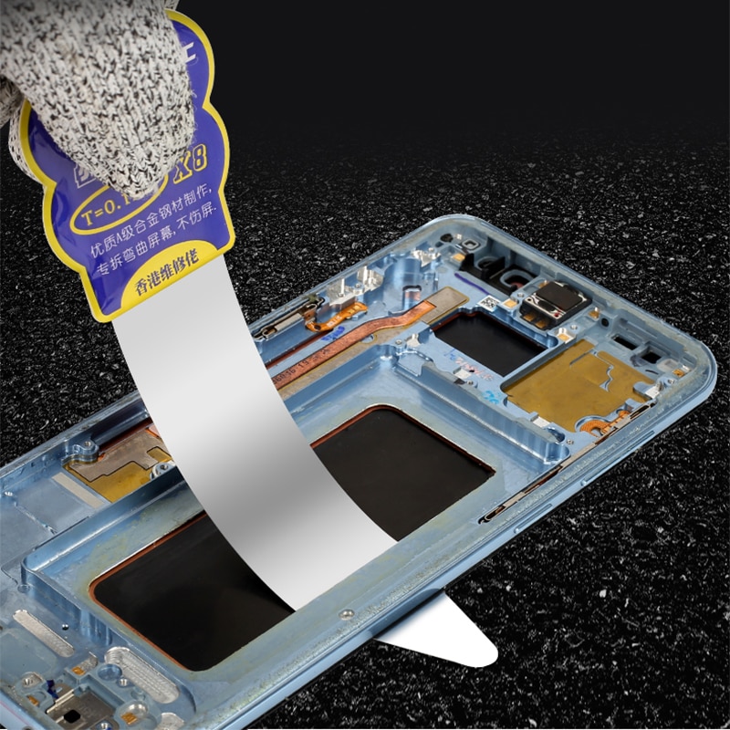 Rustfrit stål kort buet skærmåbningsværktøj mobiltelefon adskille reparationsværktøj til smartphone-reparation
