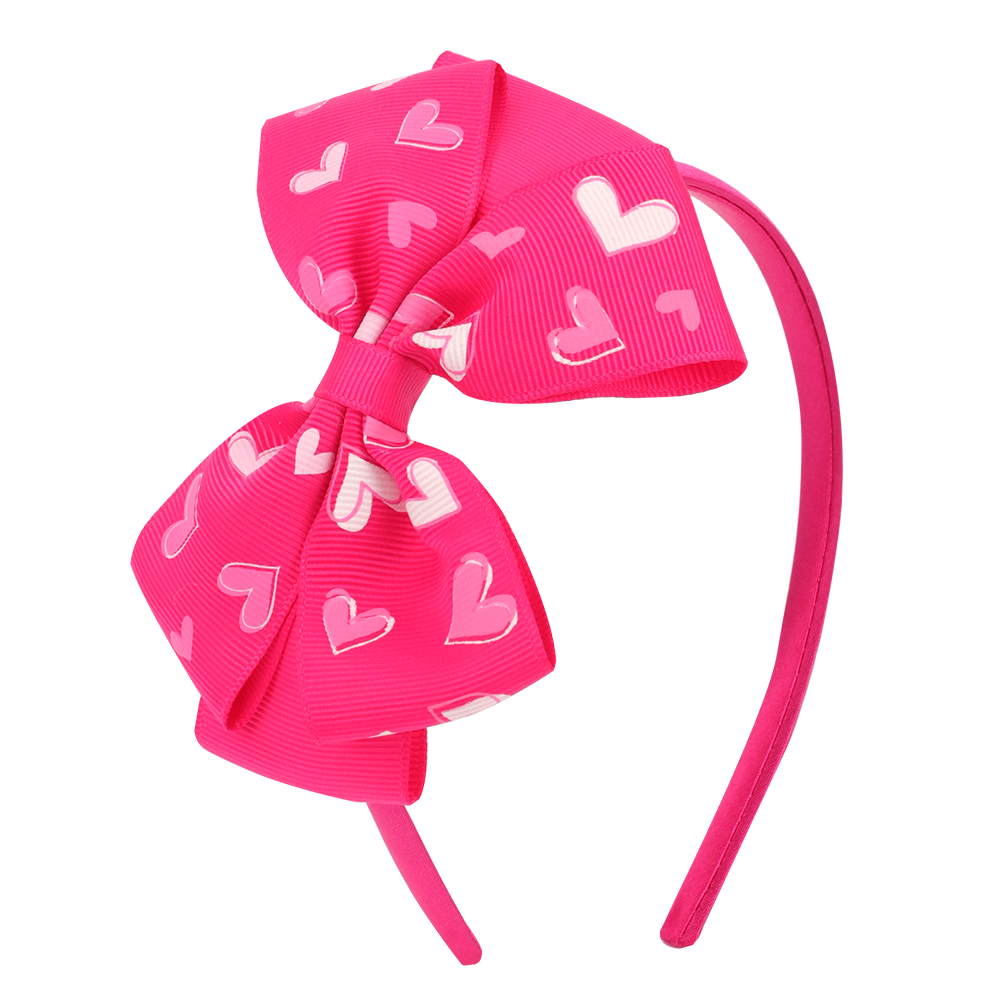 Kids Red Heart Print Hairband Children Party Hair Bands Girls Headband Decorations Ties for Valentines Day Hair Accessories: 1