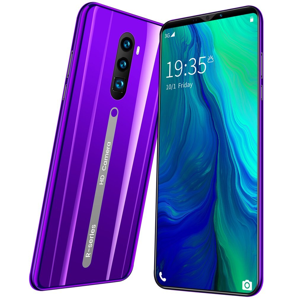 Rino3 Pro 5.8 Inch Screen Android Phone Purple Water Screen Smartphone Solid Color Mobile Phone Cool Shape