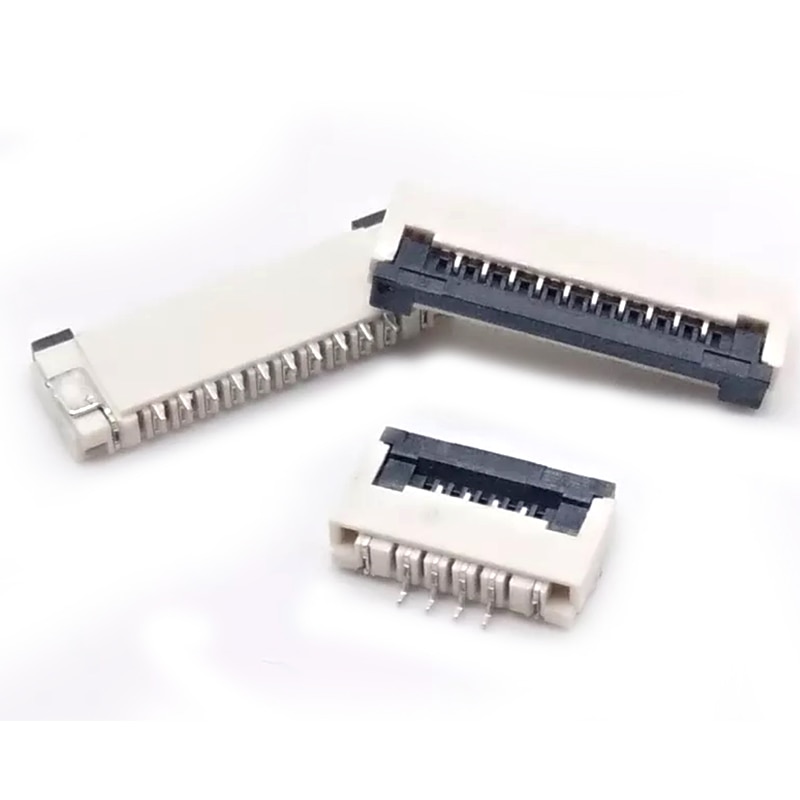 10 stücke 1mm Tonhöhe Unter Clamshell Buchse FPC FFC Flach Kabel Stecker 4P 5P 6P 8P 10P 12P 14P 16P 20P 22P 24P 30P 34P