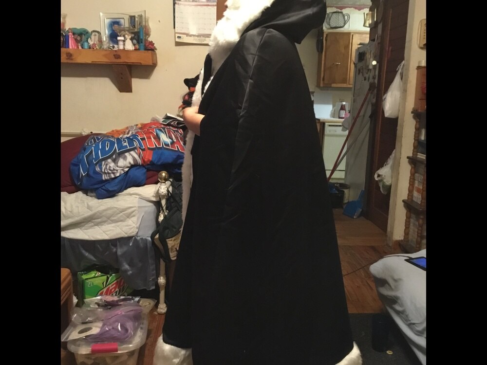 Ivoor wit rood Cape Bridal Wedding Mantel Wedding shawl Kapmantel Jassen Wraps Faux Fur Mantles muff Gratis Hand warmer: Black