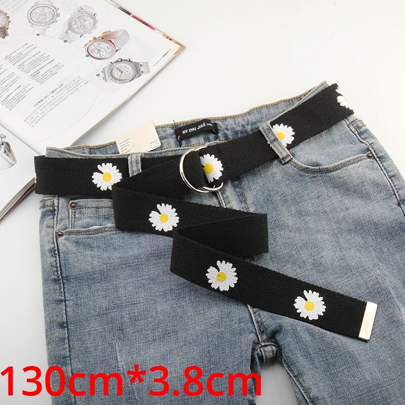 Ceinture en toile pour femmes, taille décontracté, style Hip Hop, carreaux, longue, collection 125: 173-black