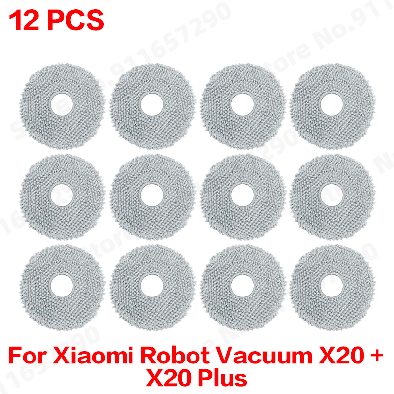 Para xiaomi robô vácuo x20 +/x20 plus saco de pó mop pano acessórios escova lateral principal filtro hepa peças reposição: Rosa